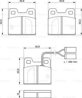 BOSCH 0 986 469 120 - Тормозные колодки, дисковые, комплект autospares.lv