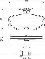 BOSCH 0 986 469 810 - Тормозные колодки, дисковые, комплект autospares.lv