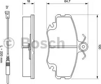 BOSCH 0 986 469 371 - Тормозные колодки, дисковые, комплект autospares.lv