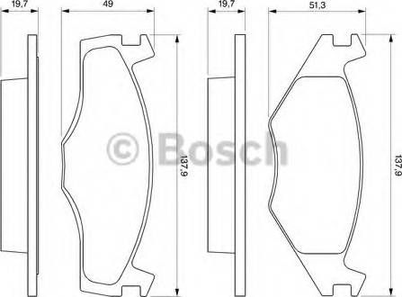 BOSCH 0 986 465 961 - Тормозные колодки, дисковые, комплект autospares.lv