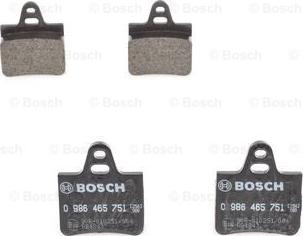 BOSCH 0 986 465 751 - Тормозные колодки, дисковые, комплект autospares.lv