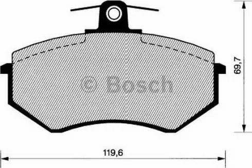 BOSCH 0 986 466 699 - Тормозные колодки, дисковые, комплект autospares.lv