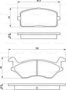 BOSCH 0 986 466 051 - Тормозные колодки, дисковые, комплект autospares.lv