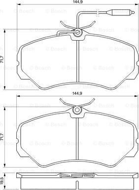 BOSCH 0 986 460 998 - Тормозные колодки, дисковые, комплект autospares.lv