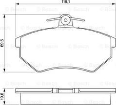 BOSCH 0 986 460 944 - Тормозные колодки, дисковые, комплект autospares.lv