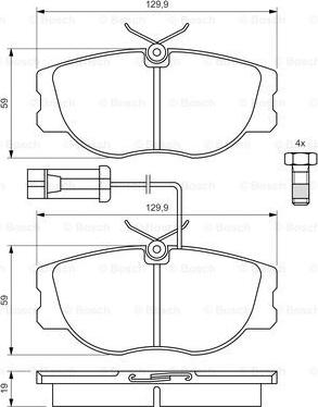 BOSCH 0 986 460 942 - Тормозные колодки, дисковые, комплект autospares.lv