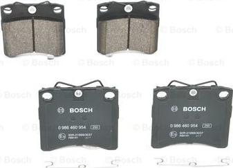 BOSCH 0 986 460 954 - Тормозные колодки, дисковые, комплект autospares.lv