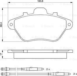 BOSCH 0 986 460 950 - Тормозные колодки, дисковые, комплект autospares.lv