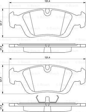 BOSCH 0 986 460 952 - Тормозные колодки, дисковые, комплект autospares.lv