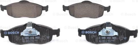 BOSCH 0 986 460 969 - Тормозные колодки, дисковые, комплект autospares.lv