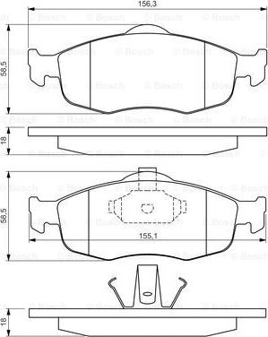 BOSCH 0 986 460 969 - Тормозные колодки, дисковые, комплект autospares.lv