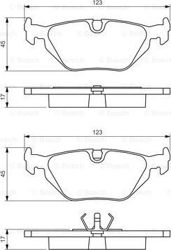 BOSCH 0 986 460 964 - Тормозные колодки, дисковые, комплект autospares.lv