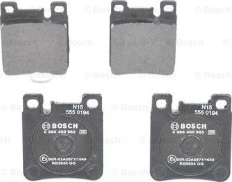 BOSCH 0 986 460 965 - Тормозные колодки, дисковые, комплект autospares.lv