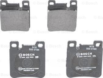 BOSCH 0 986 460 965 - Тормозные колодки, дисковые, комплект autospares.lv