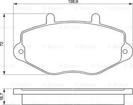 BOSCH 0 986 460 962 - Тормозные колодки, дисковые, комплект autospares.lv