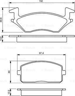 BOSCH 0 986 460 985 - Тормозные колодки, дисковые, комплект autospares.lv