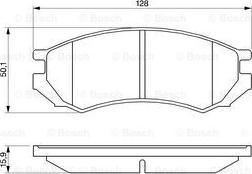 BOSCH 0 986 460 981 - Тормозные колодки, дисковые, комплект autospares.lv