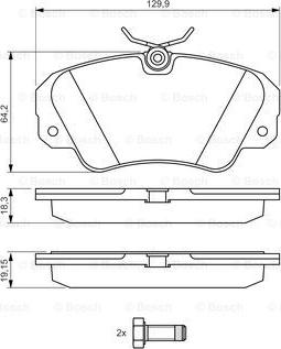 BOSCH 0 986 460 939 - Тормозные колодки, дисковые, комплект autospares.lv