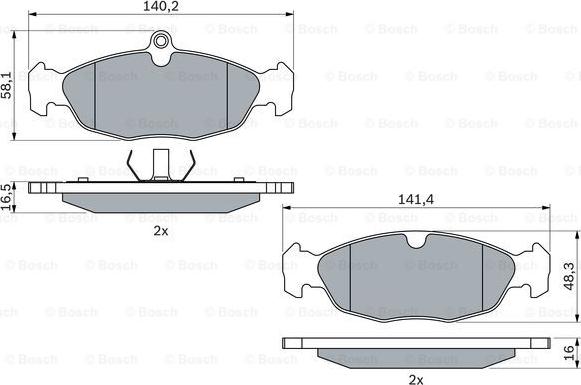 BOSCH 0 986 460 938 - Тормозные колодки, дисковые, комплект autospares.lv