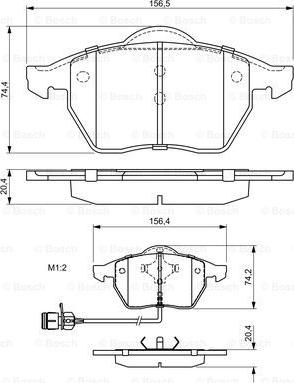 BOSCH 0 986 460 937 - Тормозные колодки, дисковые, комплект autospares.lv