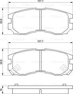 BOSCH 0 986 460 979 - Тормозные колодки, дисковые, комплект autospares.lv