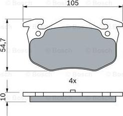 BOSCH 0 986 460 970 - Тормозные колодки, дисковые, комплект autospares.lv