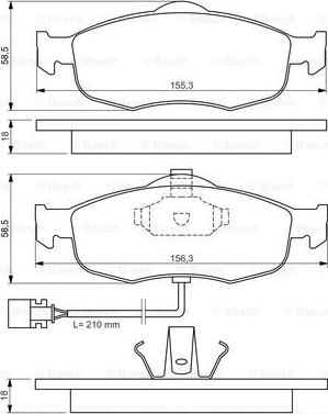 BOSCH 0 986 460 971 - Тормозные колодки, дисковые, комплект autospares.lv