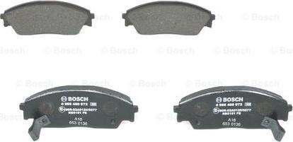 BOSCH 0 986 460 972 - Тормозные колодки, дисковые, комплект autospares.lv