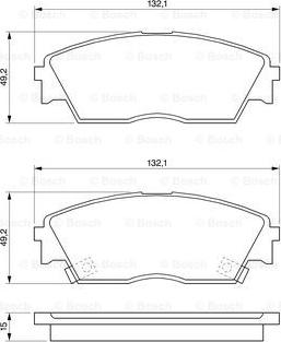 BOSCH 0 986 460 972 - Тормозные колодки, дисковые, комплект autospares.lv