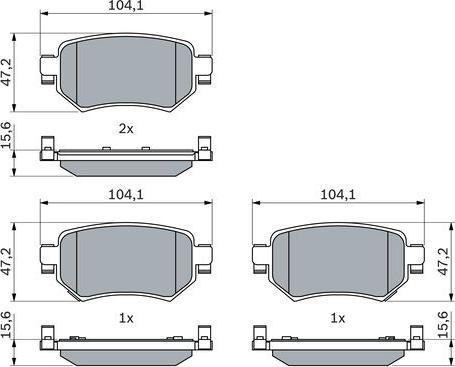 BOSCH 0 986 460 010 - Тормозные колодки, дисковые, комплект autospares.lv