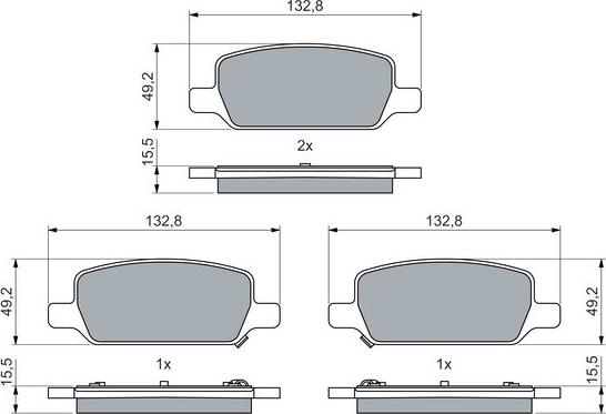 BOSCH 0 986 460 086 - Тормозные колодки, дисковые, комплект autospares.lv