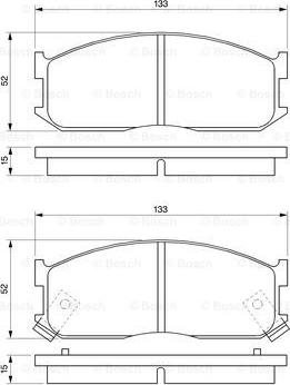 BOSCH 0 986 460 020 - Тормозные колодки, дисковые, комплект autospares.lv