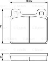 BOSCH 0 986 460 113 - Тормозные колодки, дисковые, комплект autospares.lv