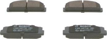 BOSCH 0 986 460 736 - Тормозные колодки, дисковые, комплект autospares.lv