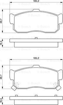 BOSCH 0 986 461 144 - Тормозные колодки, дисковые, комплект autospares.lv