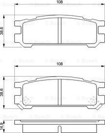 BOSCH 0 986 461 143 - Тормозные колодки, дисковые, комплект autospares.lv