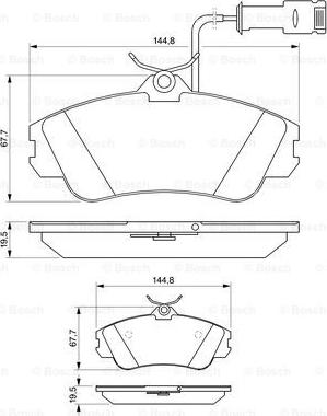 BOSCH 0 986 461 115 - Тормозные колодки, дисковые, комплект autospares.lv