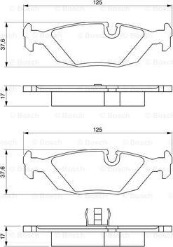 BOSCH 0 986 461 111 - Тормозные колодки, дисковые, комплект autospares.lv