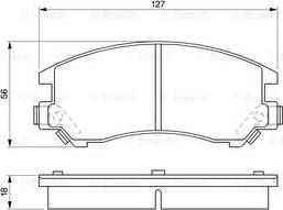 BOSCH 0 986 461 134 - Тормозные колодки, дисковые, комплект autospares.lv