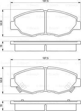 BOSCH 0 986 461 124 - Тормозные колодки, дисковые, комплект autospares.lv