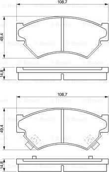 BOSCH 0 986 461 128 - Тормозные колодки, дисковые, комплект autospares.lv