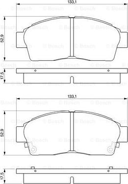 BOSCH 0 986 461 123 - Тормозные колодки, дисковые, комплект autospares.lv