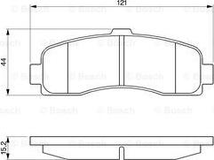 BOSCH 0 986 461 122 - Тормозные колодки, дисковые, комплект autospares.lv