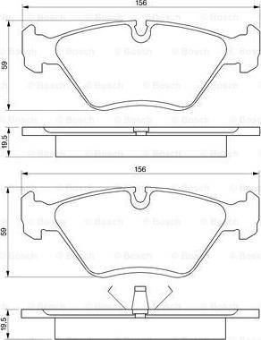 BOSCH 0 986 461 752 - Тормозные колодки, дисковые, комплект autospares.lv