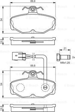 BOSCH 0 986 461 767 - Тормозные колодки, дисковые, комплект autospares.lv