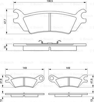 BOSCH 0 986 468 990 - Тормозные колодки, дисковые, комплект autospares.lv