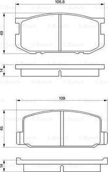 BOSCH 0 986 468 541 - Тормозные колодки, дисковые, комплект autospares.lv