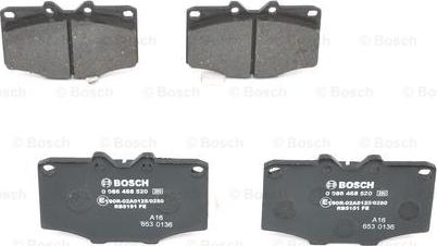 BOSCH 0 986 468 520 - Тормозные колодки, дисковые, комплект autospares.lv