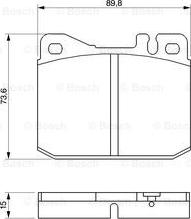 BOSCH 0 986 463 921 - Тормозные колодки, дисковые, комплект autospares.lv