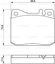 BOSCH 0 986 463 412 - Тормозные колодки, дисковые, комплект autospares.lv